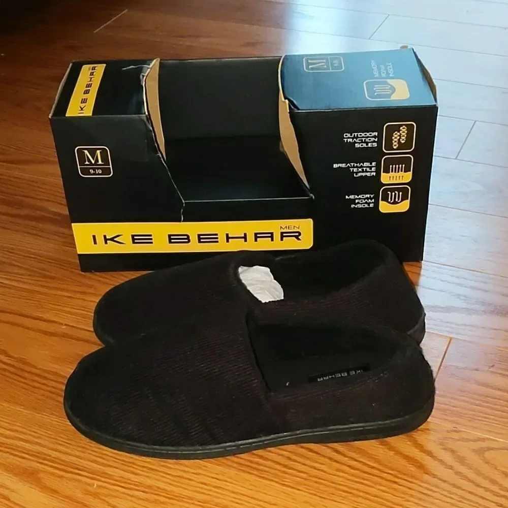 Ike Behar slippers slip ones Sz M 9/10 NIB